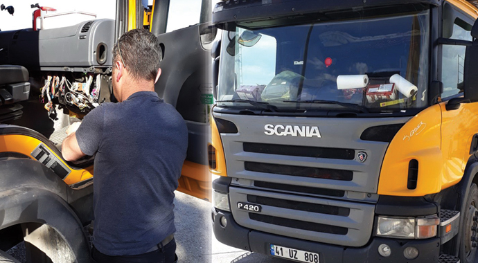 Scania serviste sınır tanımadı